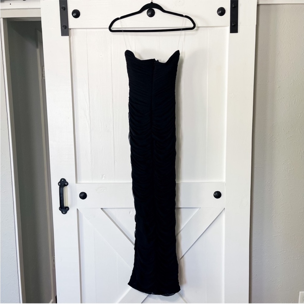 House of CB Sofia Dress Black Mesh Strapless Size Medium - Picture 10 of 11